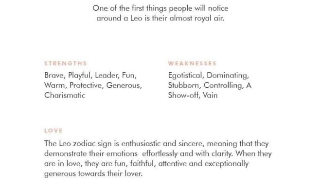 Leo Zodiac Sign Correspondences – Leo Personality, Leo Symbol, Leo Mythology and Leo Meaning:…