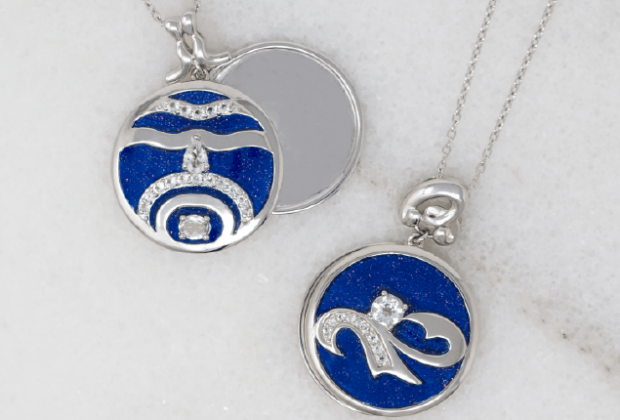 Aquarius Pendant Necklace For Personalized Zodiac Gifts | 34″ Aquarius Zodiac Locket Necklace |…