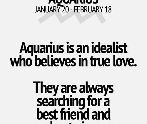 Acuario es un idealista que cree en el amor verdadero. Ellos siempre estn en…
