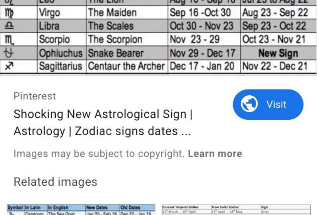 New Zodiac Sign Dates💗