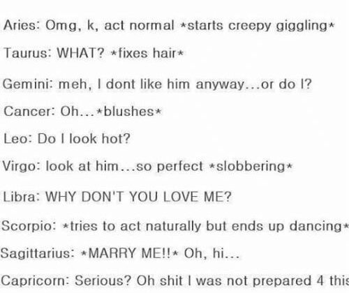 Zodiac Signs – How the signs react #zodiacsigns #wattpad #alatoire Find your Zodiac sign!…