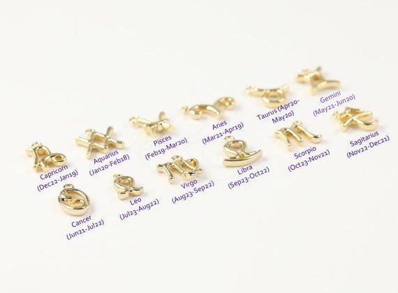 3602527 / Sagitarius Zodiac Sign / Rose Gold Plated Brass Pendant x / /…