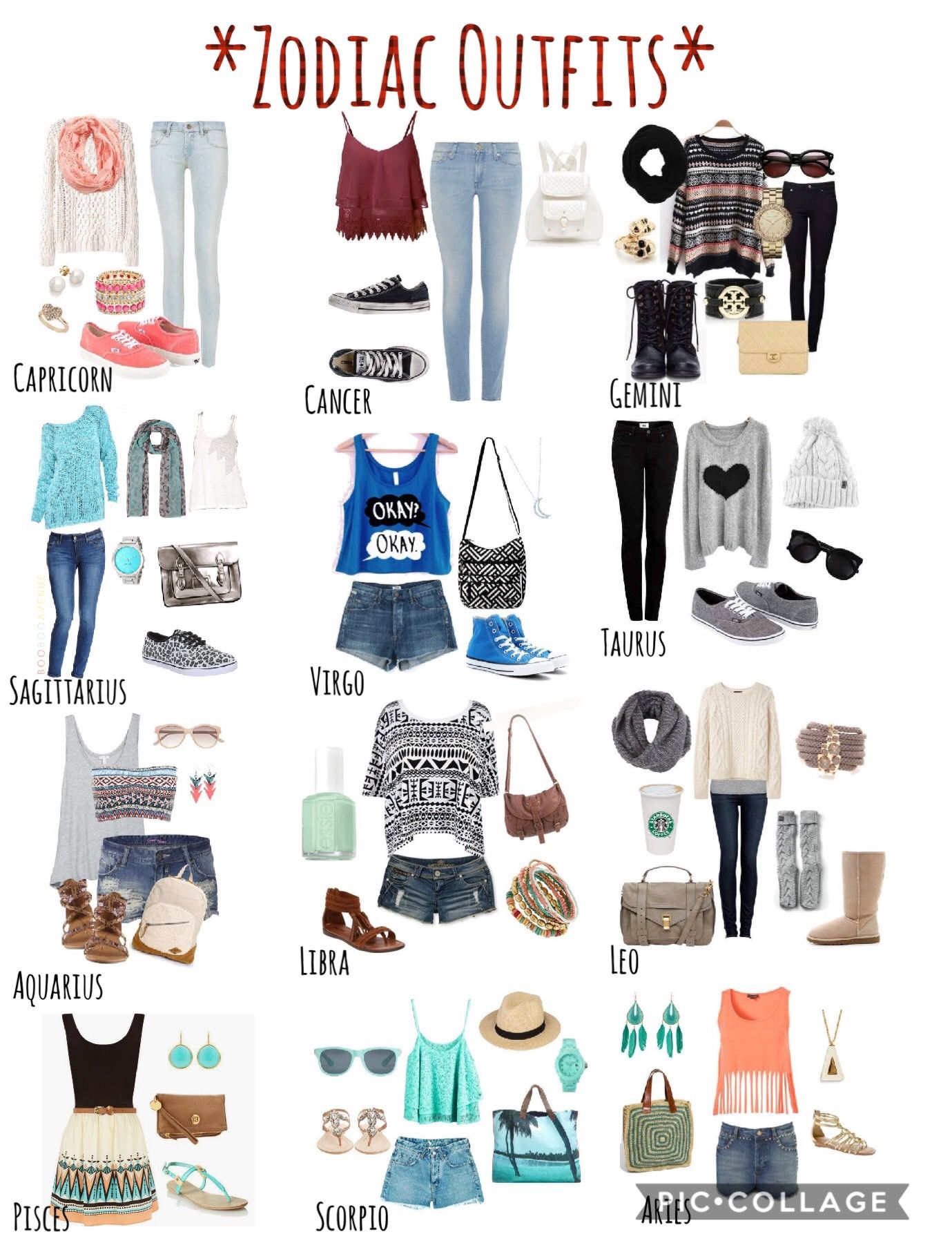 Zodiac Signs #ZodiacPower Zodiac Outfits