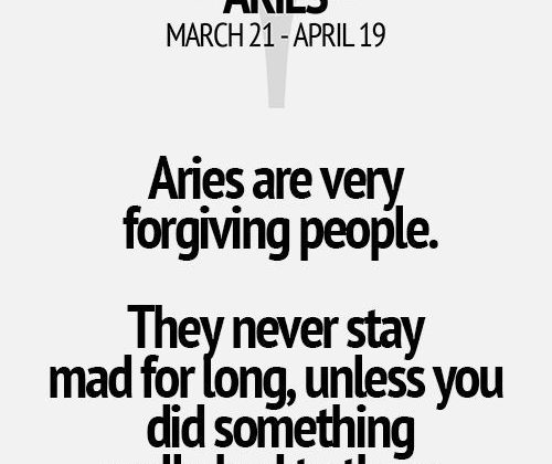 I rarely stay mad for long, rarely. And I will put up with and…