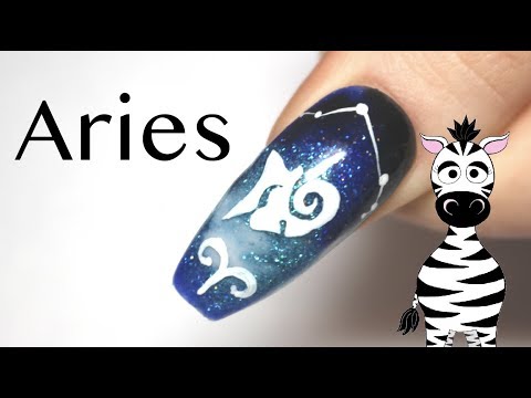 Aries Acrylic Nail Art Tutorial | Zodiac Sign Series