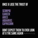 Once you lose the trust #Scorpio #Zodiac #Astrology Posted on Facebook page The Scorpio…