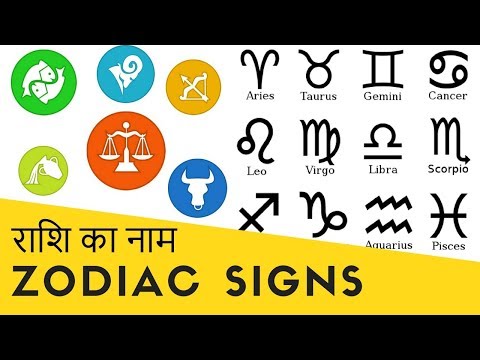 Zodiac Signs in Hindi राशि का नाम हिंदी मे ♌♋♊Cancer, Libra, Aries, Scorpio, Gemini, Pisces, Virgo
