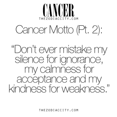 CANCER MOTTO