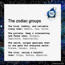 The Zodiac Groups –