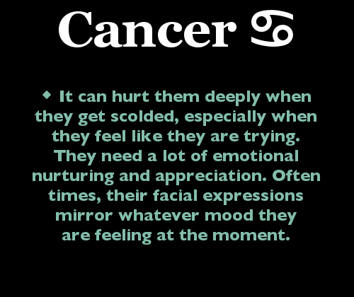 Cancer Zodiac Facts: consistent with observations from meetings with advisor