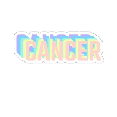 Retro Rainbow Cancer Zodiac Sign Sticker, Cancer Decal, Gift for Cancer, 70s Aesthetic by…