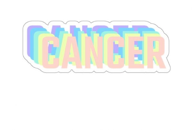 Retro Rainbow Cancer Zodiac Sign Sticker, Cancer Decal, Gift for Cancer, 70s Aesthetic by…