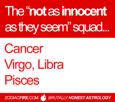 The “not as innocent as they seem” zodiac squad… // Cancer Zodiac Sign //…