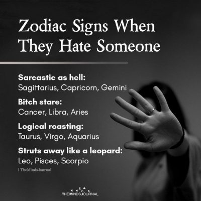 Zodiac Signs When They Hate Someone