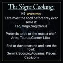 The Signs Cooking: