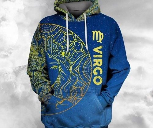 TeeDCMA Virgo Zodiac Signs 3D Hoodie Art#226 Gift For Men, Women, Handcrafted Products Meet The Highest Quality Standards