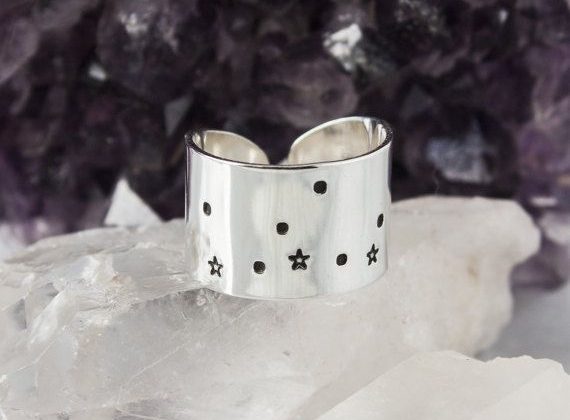 Virgo Zodiac Constellation Ring. Zodiac jewelry. by ZennedOut