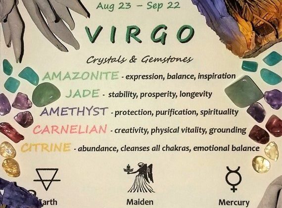 VIRGO Zodiac Crystal Roller Bottle  Virgo Gift Astrology | Etsy