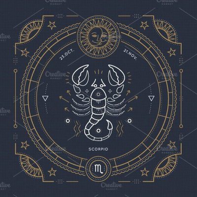 ? Scorpio Zodiac sign #symbol #mystic #vector #astrological