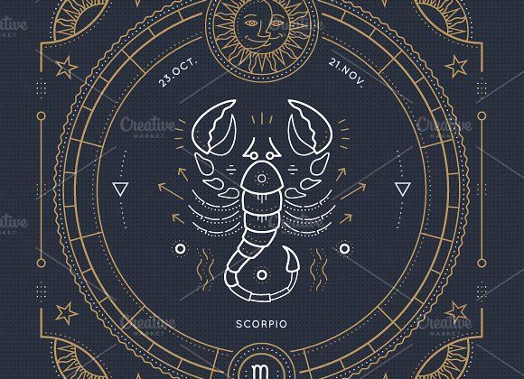 ? Scorpio Zodiac sign #symbol #mystic #vector #astrological