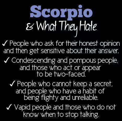 Scorpio & What They Hate - Zodiac Memes