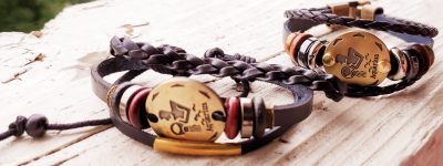 Leather Zodiac Bracelets – Virgo / Metal buckle