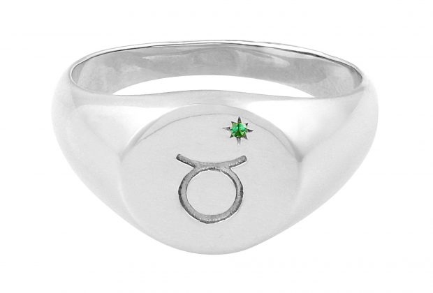 Zodiac Signet Ring Silver – Gemini / 8