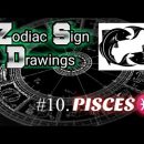 ZODIAC SIGNS SERIES DRAWINGS / #10. PISCES / FREE HAND DRAWING / FOR ALL ZODIAC BELIEVERS / A’AW ART
