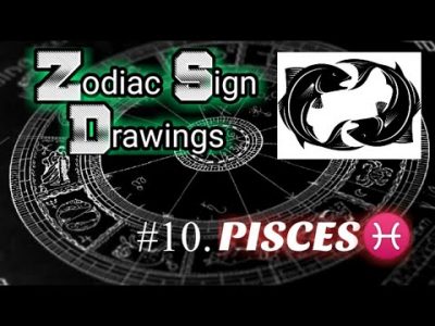 ZODIAC SIGNS SERIES DRAWINGS / #10. PISCES / FREE HAND DRAWING / FOR ALL ZODIAC BELIEVERS / A’AW ART