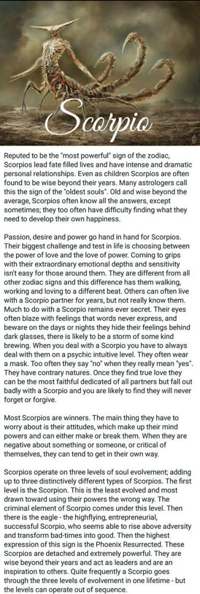 If this doesn’t describe Scorpio in a nutshell, I don’t know what does