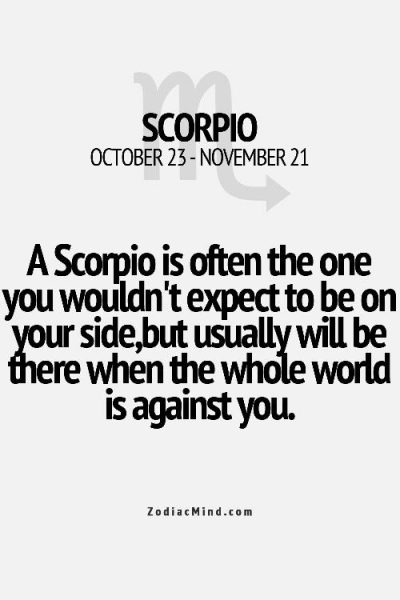 Scorpio by your side