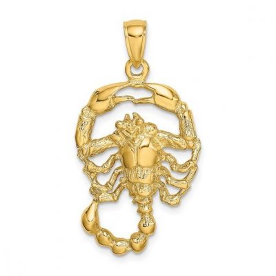 14K Large Scorpio Zodiac Charm