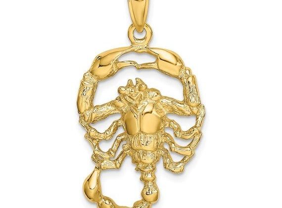 14K Large Scorpio Zodiac Charm
