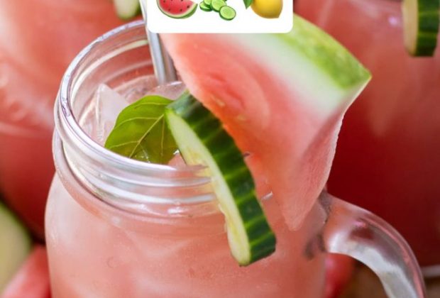 Watermelon Cucumber Basil Lemonade