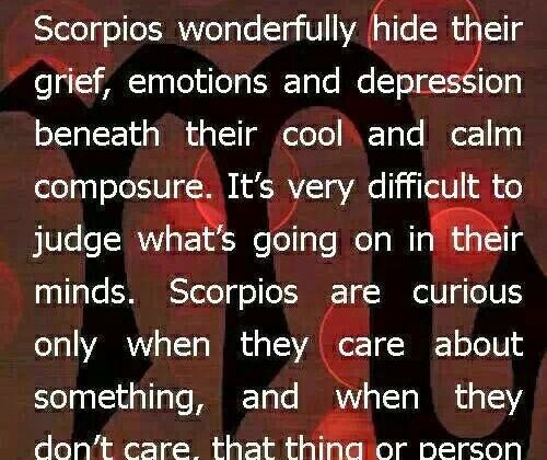 Scorpios wonderfully hide their grief, emotions and depression beneath #Scorpio #Quotes #zodiac #horoscope