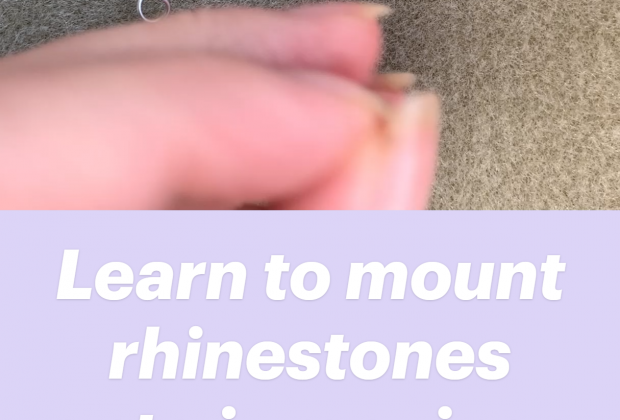 Learn to mount rhinestones onto jump rings