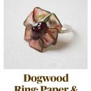 Dogwood Ring: Paper & Garnets