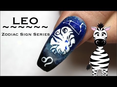 Leo Acrylic Nail Art Tutorial | Zodiac Sign Series