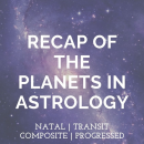Recap of the Planets in Astrology (Natal, Transit, Composite, & Progressed)