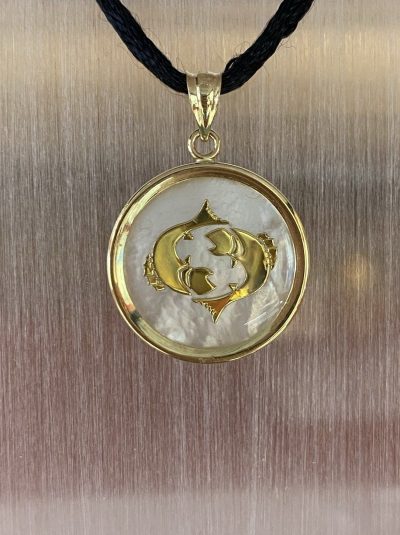 Zodiac Pisces 14K Yellow Gold Pendant