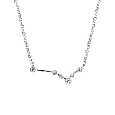 Pisces Zodiac Necklace | 1.70GM .10CT – White Gold Diamond