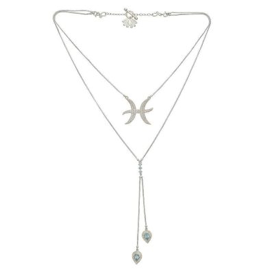 Detachable 3 in 1 Pisces Necklace – Silver