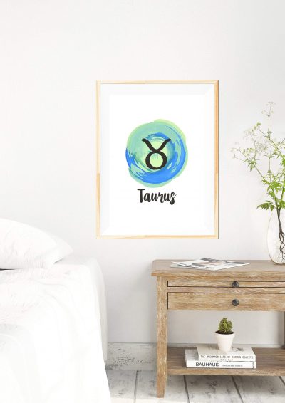 Taurus – Zodiac Star Sign Print – A1 23.4×33.1