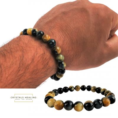 Blue Gold Tiger Eye Bracelet Helps Self Confidence