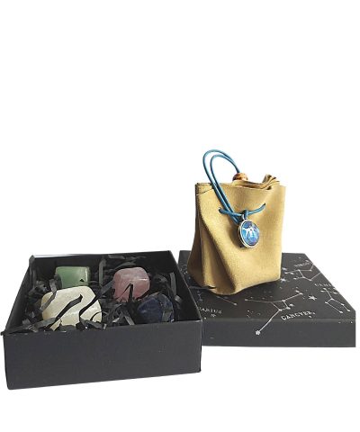 Taurus Zodiac Crystals Gift Set | Birthday Gift – Stones Set + Pouch