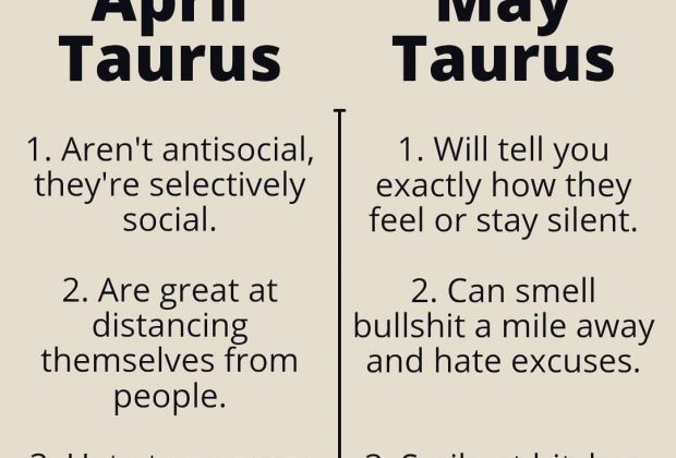 April Taurus & May Taurus