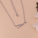 Silver Plated Taurus Zodiac Constellation Sign Earrings & Necklace Set – Necklace