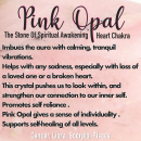 Pink Opal Tower- The Stone Of Spiritual Awakening