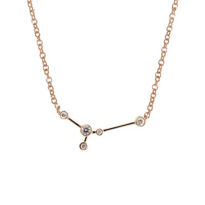 Cancer Zodiac Necklace | 1.60GMS .20CT – Rose Gold Diamond