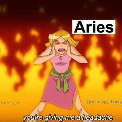 Aries Zodiac Sign Astrology Meme Joke